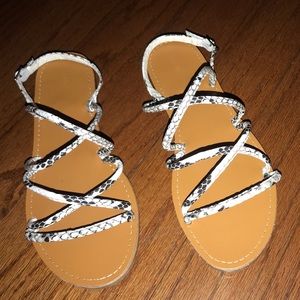 Snake Skin Sandals 🤍